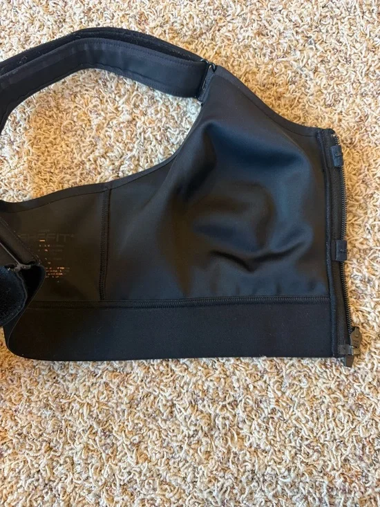 SHEFIT High Impact Ultimate Zip Front Sports Bra Black Size 2Luxe - Picture 12 of 15